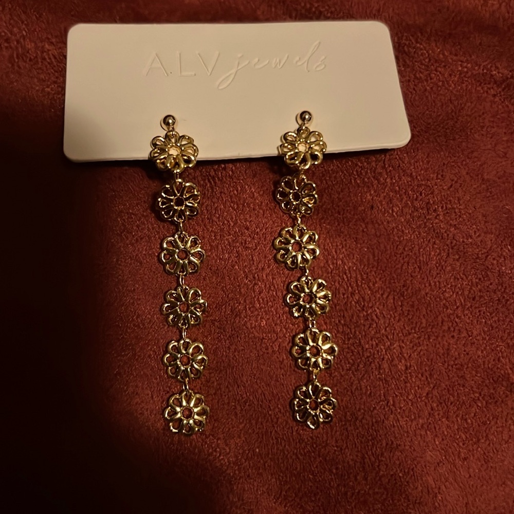 ALV jewels flower drop earrings